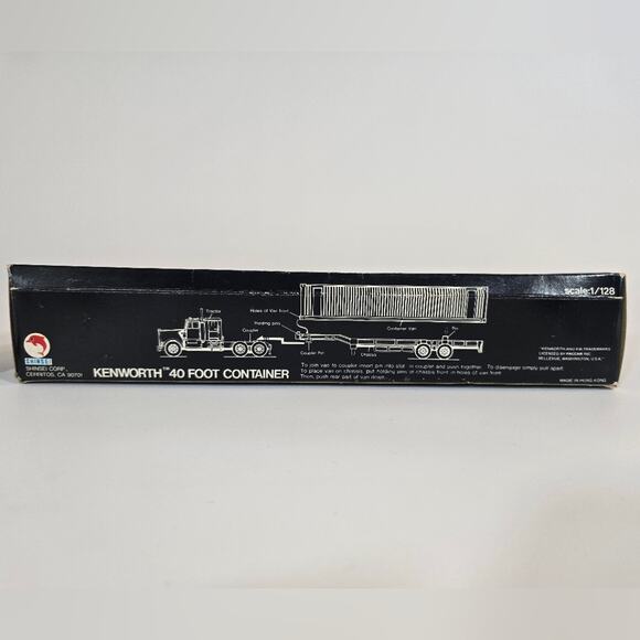 VTG White Kenworth Tractor 40 Foot Container 1/28 Die Cast Shinsei Collectible - Picture 8 of 9